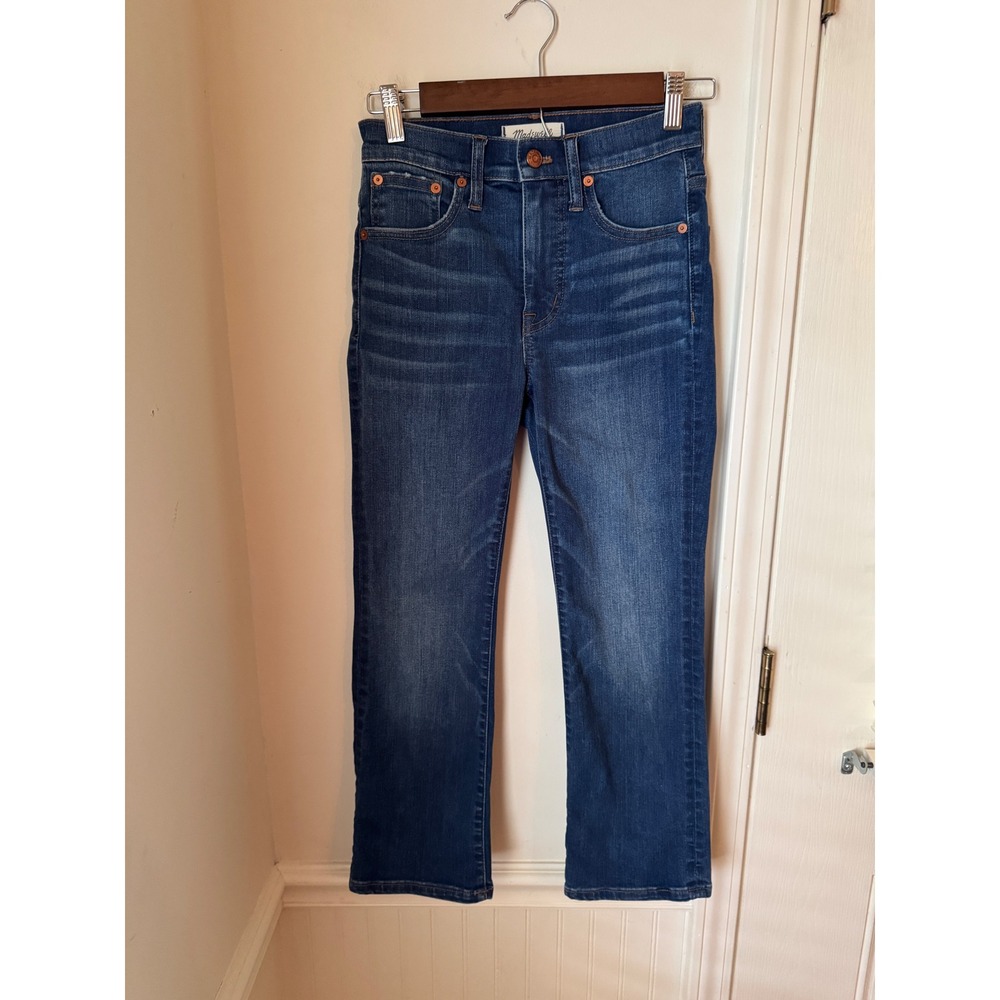 Madewell Cali Demi-Boot High Rise Jeans Dark Wash Size 23 Petite P23